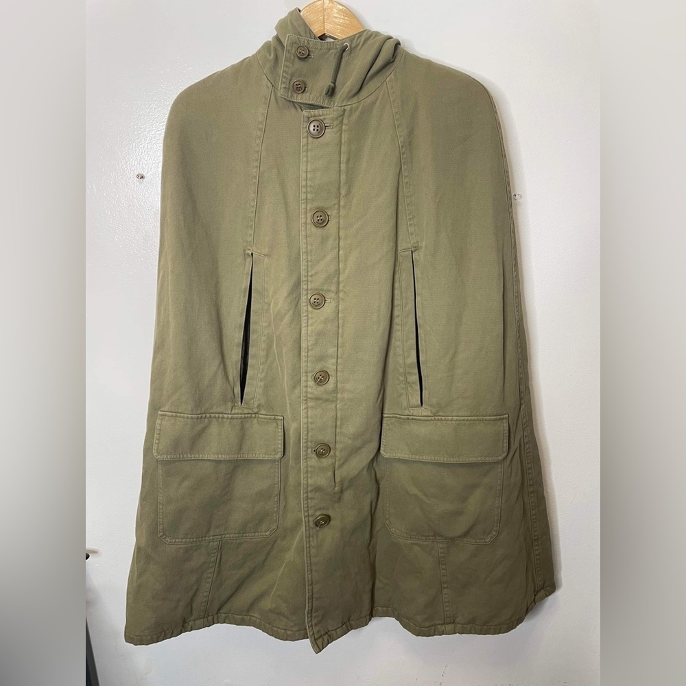 Forest green Saint Laurent, Paris, cape jacket  size small